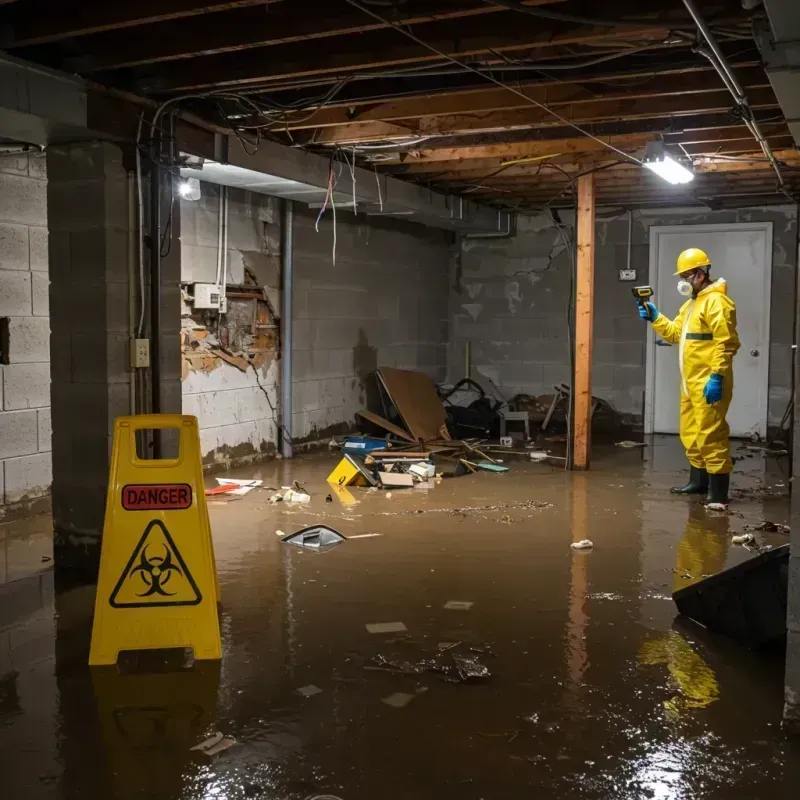 Flooded Basement Electrical Hazard in Westfield, NJ Property